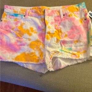 Colorful Tie-Dye Women Shorts